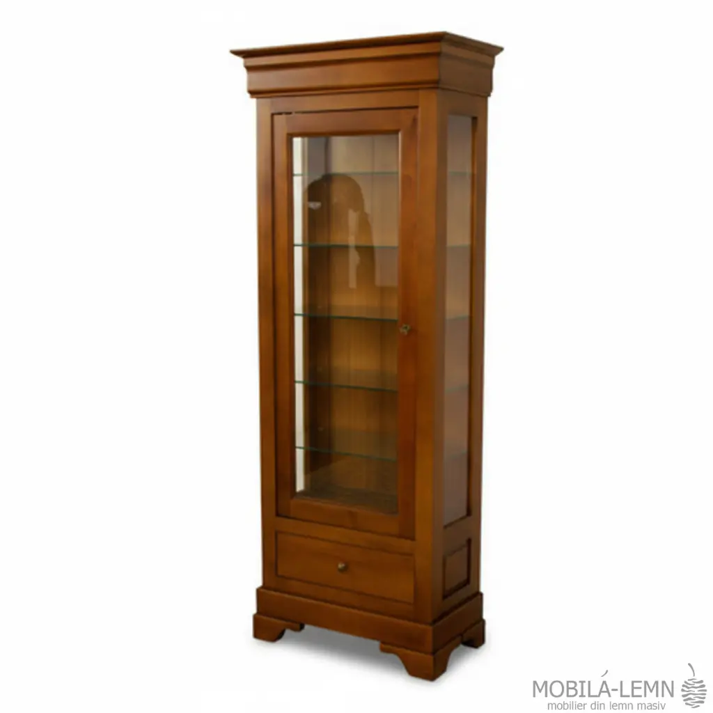Vitrină 1 ușă și 1 sertar Louis Philippe_2.webp