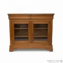 Comodă cu 2 sertare si 2 uși cu sticlă