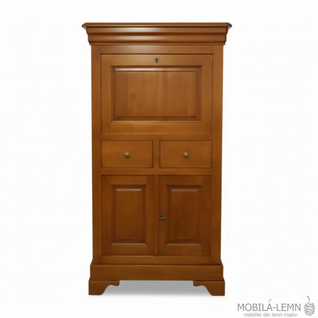 Tall chest of drawers with 3 drawers and folding door