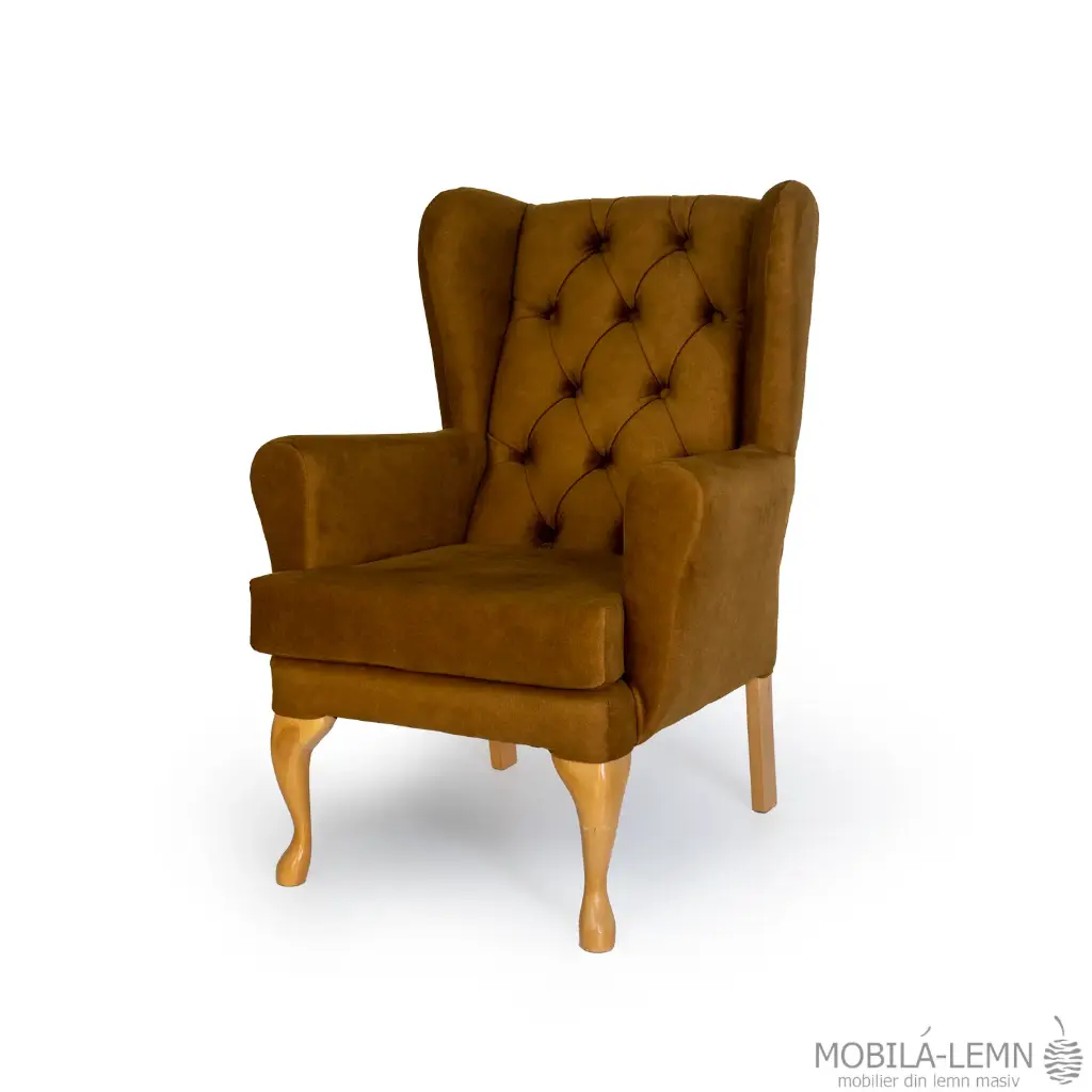 Chesterfield upholstered armchair Brown