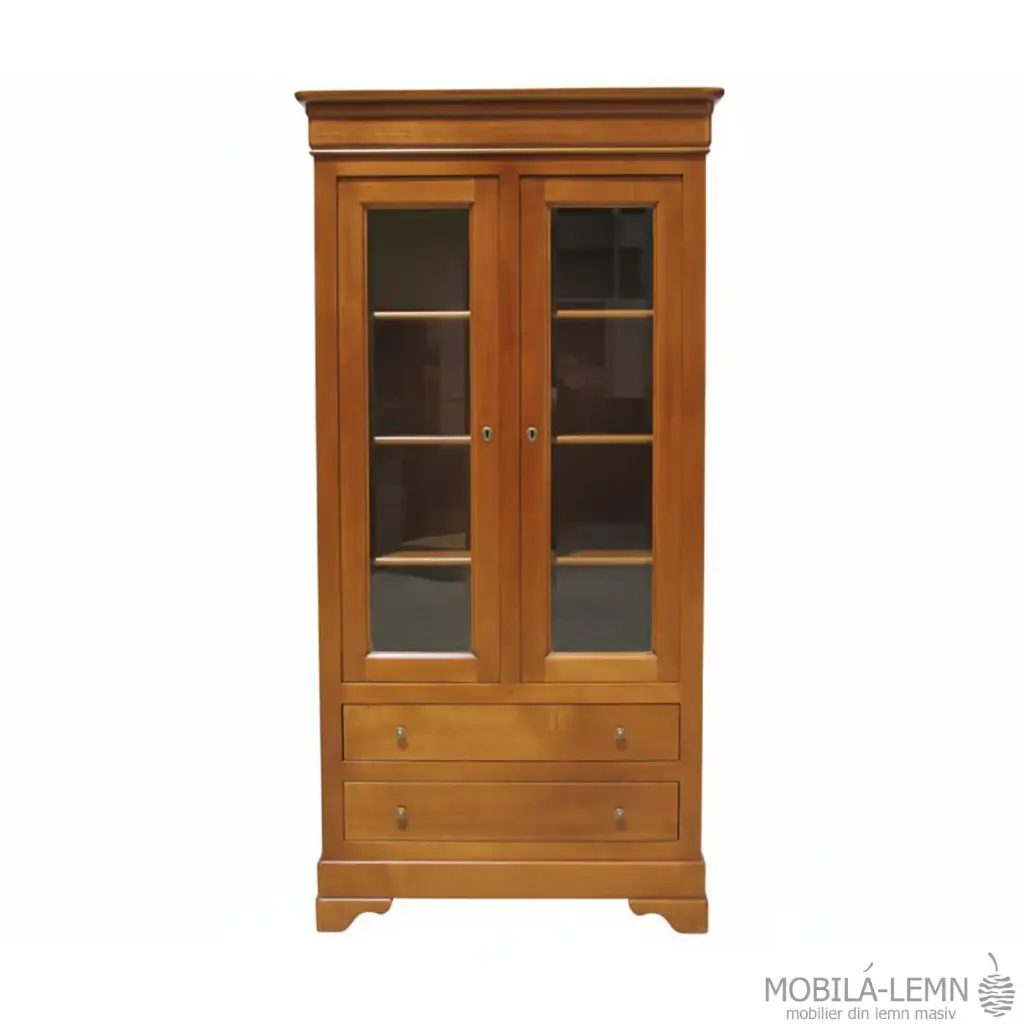 Louis Philippe 2-drawer large display cabinet