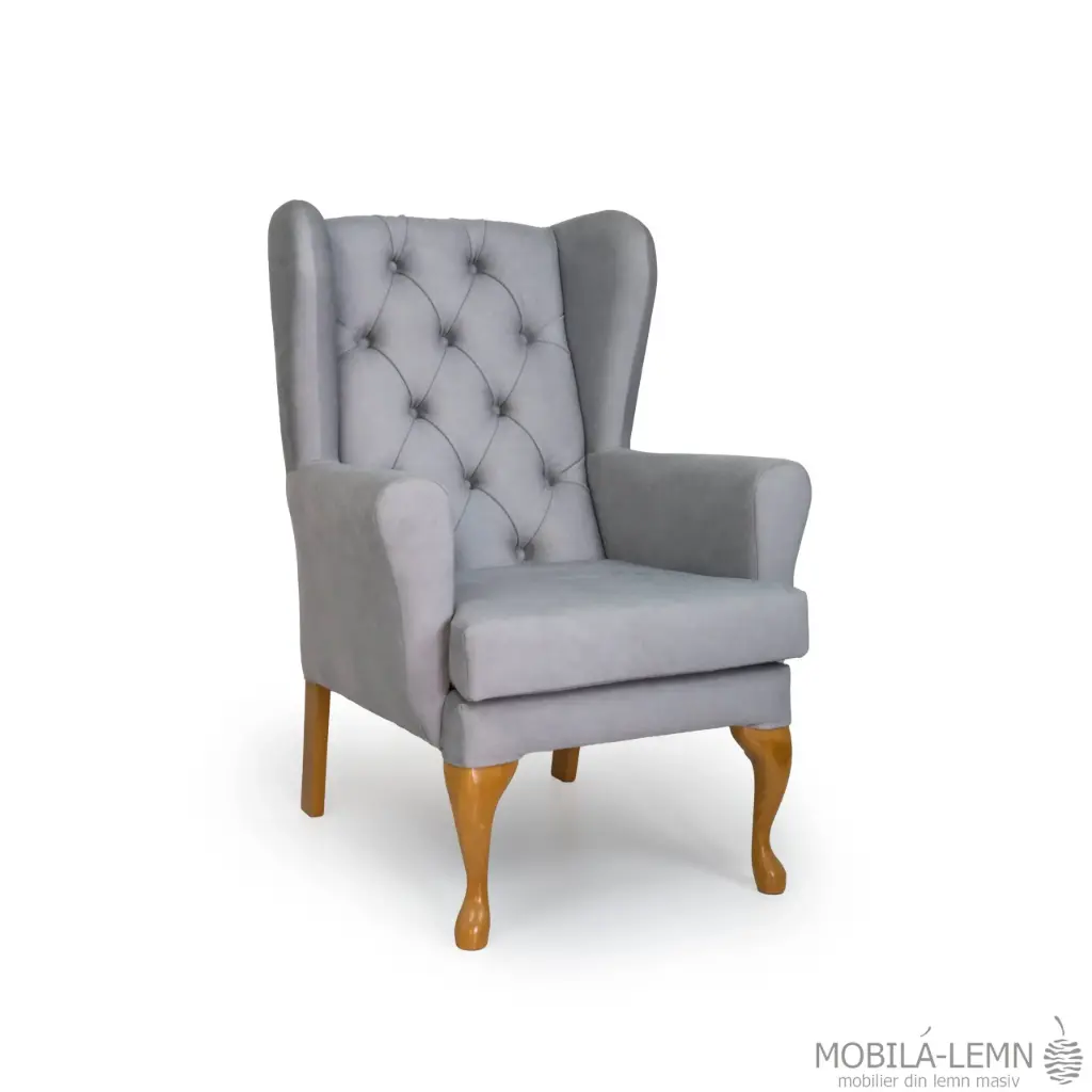 Fotoliu tapitat Chesterfield