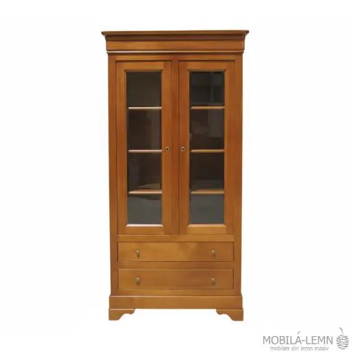 Louis Philippe 2-drawer large display cabinet